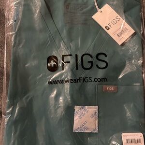 Figs Catarina Scrub Top, Large, Cactus